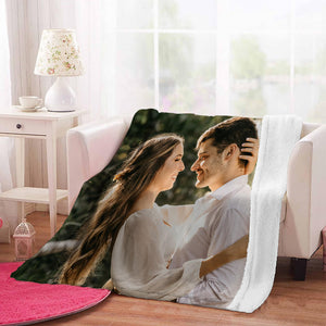 Christmas Gift Custom Blankets with Photo Personalized Blankets with Picture Fleece Throw Blankets