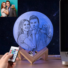 Load image into Gallery viewer, Custom Photo Moon Lamp Christmas Gifts