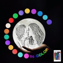 Load image into Gallery viewer, Custom Moon Lamp With Picture 16 Colors 2 Colors Christmas Gift Idea