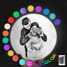Load image into Gallery viewer, Custom Moon Lamp With Picture 16 Colors 2 Colors Christmas Gift Idea