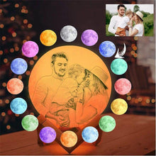 Load image into Gallery viewer, Custom Photo Moon Lamp Christmas Gifts