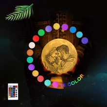 Load image into Gallery viewer, Custom Moon Lamp With Picture 16 Colors 2 Colors Christmas Gift Idea