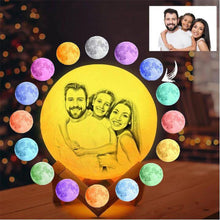 Load image into Gallery viewer, Custom Photo Moon Lamp Christmas Gifts