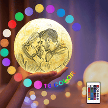 Load image into Gallery viewer, Custom Moon Lamp With Picture 16 Colors 2 Colors Christmas Gift Idea