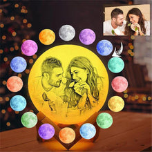 Load image into Gallery viewer, Custom Photo Moon Lamp Christmas Gifts