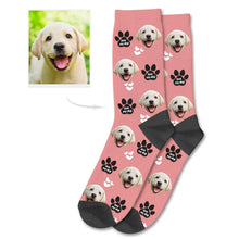 Load image into Gallery viewer, Custom Dog Socks Dog Photo Socks Christmas Dog Socks Custom Puppy Photo Socks