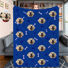 Load image into Gallery viewer, Custom Cat Face Blankets Personalized Cat Head Blankets Fleece Throw Cat Photo Blanket Christmas Gift