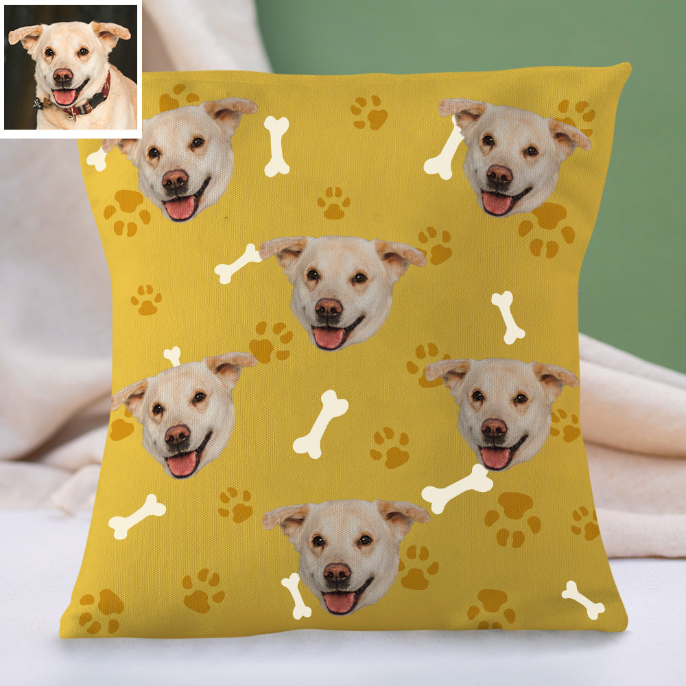 Custom Dog Face Pillow Decorative Cushion Cover Pet Face Pillow Dog Throw Pillows Christmas Gift