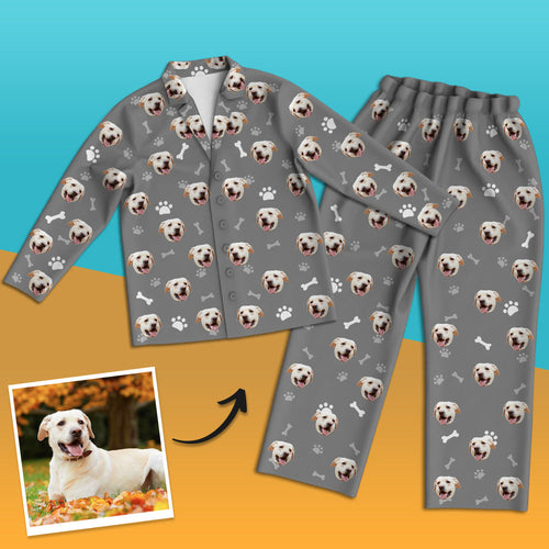 Custom Dog Face Pajamas Personalized Dog Photo Pajamas Home Photo Sleepwear Christmas Gift