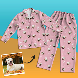 Custom Dog Face Pajamas Personalized Dog Photo Pajamas Home Photo Sleepwear Christmas Gift