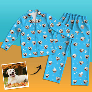 Custom Dog Face Pajamas Personalized Dog Photo Pajamas Home Photo Sleepwear Christmas Gift