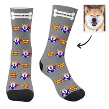 Load image into Gallery viewer, Christmas Gift Christmas Dog Socks Custom Dog Photo Socks with Text
