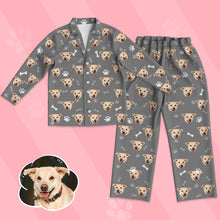 Load image into Gallery viewer, Kids Custom Pajamas Kids Personalized Dog Photo Pajamas Kids Dog Face Pajamas Christmas Gift