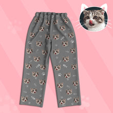 Load image into Gallery viewer, Kids Custom Pajamas with Cat Face Kids Custom Cat Photo Pajamas Kids Cat Pajamas Christmas Gift