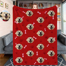 Load image into Gallery viewer, Custom Cat Face Blankets Personalized Cat Head Blankets Fleece Throw Cat Photo Blanket Christmas Gift