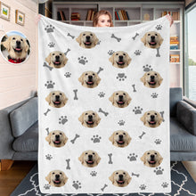 Load image into Gallery viewer, Custom Cat Face Blankets Personalized Cat Head Blankets Fleece Throw Cat Photo Blanket Christmas Gift