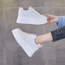 Load image into Gallery viewer, ACE SHOCK Women&#39;s Platform Sneakers with Hidden Heel Fashion Leather Wedge Walking Shoes