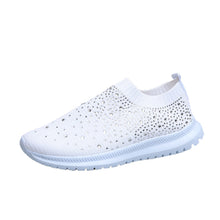 Load image into Gallery viewer, ACE SHOCK Women&#39;s Walking Tennis Shoes Slip on Easy Sneakers Fashion Rhinestone Athletic Shoes