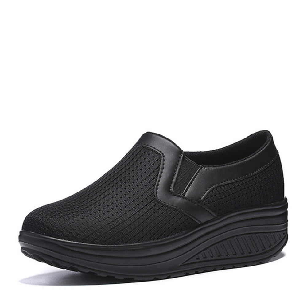 ACE SHOCK Women's Platform Sneakers Slip on Lightweight Walking Tennis Shoes Athletic Loafers
