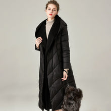 Load image into Gallery viewer, Women&#39;s 90% White Duck Down Long Puffer Coat with Hood