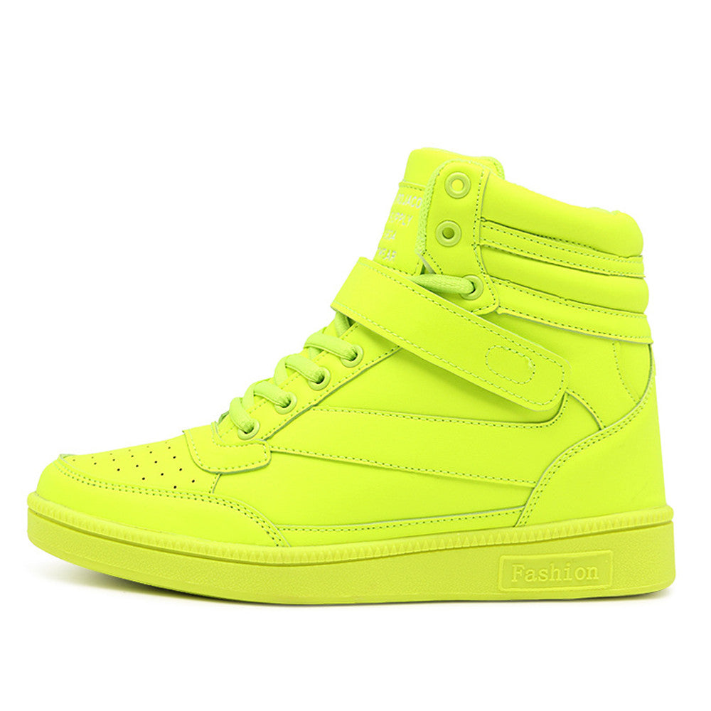 ACE SHOCK Hidden Heeled Sneakers for Women Fashion High Top Wedge Walking Shoes