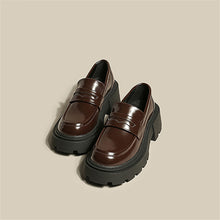 Load image into Gallery viewer, ACE SHOCK Women Platform Loafers Oxfords Wedge Uniform Dress Shoes Chunky Heel Mary Janes