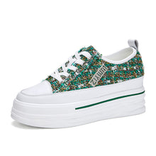 Load image into Gallery viewer, ACE SHOCK Women&#39;s Platform Sneakers with Hidden Heel Lace-up Fashion Walking Shoes