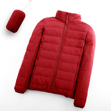 Load image into Gallery viewer, Women&#39;s Packable Waterproof Lightweight Puffer Jacket 95% White Duck Down Coat