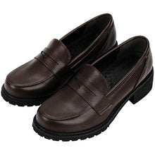 Load image into Gallery viewer, ACE SHOCK Women&#39;s Loafers Chunky Heel Mary Janes Slip on Uniform Dress Shoes Cosplay Oxfords