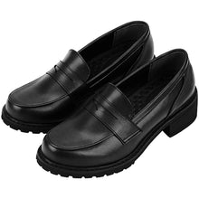 Load image into Gallery viewer, ACE SHOCK Women&#39;s Loafers Chunky Heel Mary Janes Slip on Uniform Dress Shoes Cosplay Oxfords