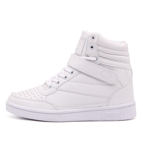 ACE SHOCK Hidden Heeled Sneakers for Women Fashion High Top Wedge Walking Shoes