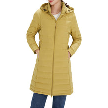 Load image into Gallery viewer, Women&#39;s 95% White Duck Down Lightweight Long Puffer Coat with Hood