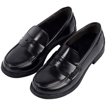 Load image into Gallery viewer, ACE SHOCK Women&#39;s Loafers Chunky Heel Mary Janes Slip on Uniform Dress Shoes JK Lolita Shoes