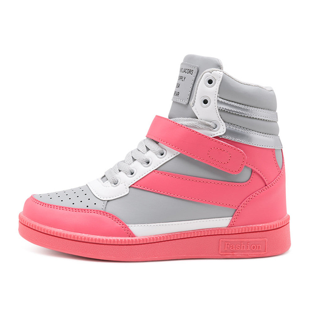 ACE SHOCK Hidden Heeled Sneakers for Women Fashion High Top Wedge Walking Shoes