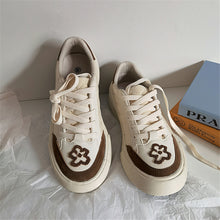 Load image into Gallery viewer, ACE SHOCK Women&#39;s Cute Sneakers with Flower Lace-up Flat Platform Walking Shoes
