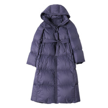 Load image into Gallery viewer, Women&#39;s Oversized 95% White Duck Down Long Puffer Coat with Hood