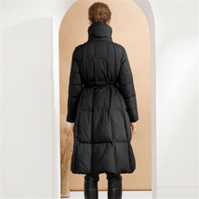 Load image into Gallery viewer, Women&#39;s 95% White Duck Down Long Puffer Coat with Belt