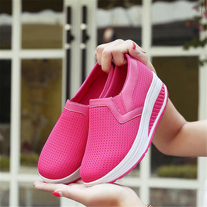 ACE SHOCK Women's Platform Sneakers Slip on Lightweight Walking Tennis Shoes Athletic Loafers