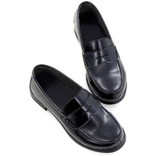 Load image into Gallery viewer, ACE SHOCK Women&#39;s Loafers Chunky Heel Mary Janes Slip on Uniform Dress Shoes JK Lolita Shoes