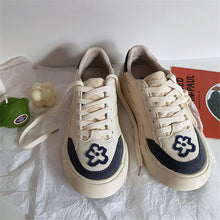 Load image into Gallery viewer, ACE SHOCK Women&#39;s Cute Sneakers with Flower Lace-up Flat Platform Walking Shoes