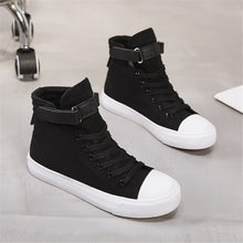 Load image into Gallery viewer, ACE SHOCK Women&#39;s Hidden Heeled Canvas Shoes High Top Fashion Wedge Sneakers