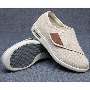 ACE SHOCK Women's Loafer Shoes Wide Width Adjustable Strap Sneakers for Elderly Plantar Fasciitis Swollen Feet