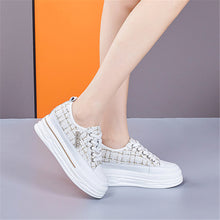 Load image into Gallery viewer, ACE SHOCK Women&#39;s Platform Sneakers with Hidden Heel Lace-up Fashion Walking Shoes