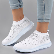 Load image into Gallery viewer, ACE SHOCK Women&#39;s Walking Tennis Shoes Slip on Easy Sneakers Fashion Rhinestone Athletic Shoes