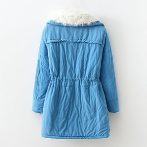 ACE SHOCK Women's Plus Size Winter Coats Faux Fur Lined Quilted Jackets Fashion Winter Parka