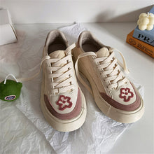 Load image into Gallery viewer, ACE SHOCK Women&#39;s Cute Sneakers with Flower Lace-up Flat Platform Walking Shoes