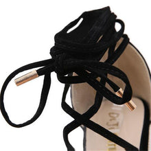 Load image into Gallery viewer, Women Espadrille Wedge Sandals 2021 Fashion Lace-up High Heeled Platform Dressy Shoes