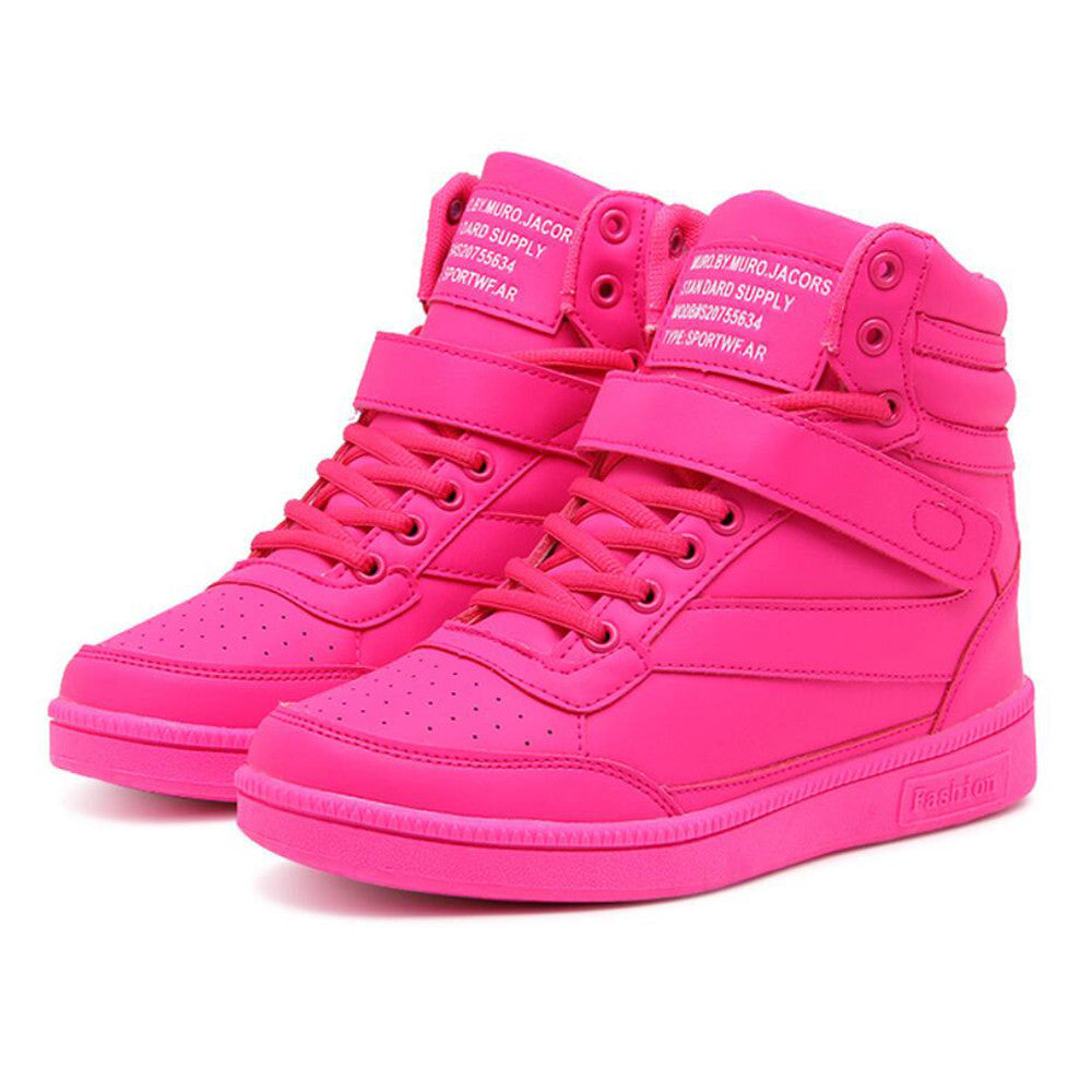ACE SHOCK Hidden Heeled Sneakers for Women Fashion High Top Wedge Walking Shoes