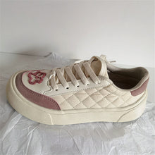 Load image into Gallery viewer, ACE SHOCK Women&#39;s Cute Sneakers with Flower Lace-up Flat Platform Walking Shoes