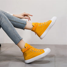 Load image into Gallery viewer, ACE SHOCK Fashion Sneakers for Women Flat Lace-up High Top Casual Walking Canvas Shoes
